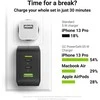 Green Cell Žalias Cell Žalias Cell įkroviklis 65W GaN GC PowerGan - 2x USB-C, 1x USB-A - baltas
