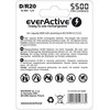 Akumuliatorius everActive R20 / D NiMH 1,2V 5500 mAh paruoštas naudoti 2B