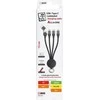 2GO Ladekabel All in One juodas USB / C tipo kabelis 15 cm