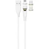 USB kabelis 2GO USB-A - USB-C + microB + Žaibas Baltas (797317)