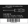 Atsuktuvų komplektas Wera 367/6 TORX HF Kraftform Plus; 6 vnt.