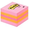 Lipnūs lapeliai Post-it, 51x51mm, 400 lapelių, rožinės spalvos