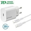4smarts greito įkrovimo rinkinys 20 W su 1,5 m USB-C į USB-C laidu