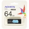 ADATA | USB Flash Drive | UV220 | 64 GB | USB 2.0 | Juodas/Mėlyna