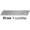 Sustiprintas gumuotas peilis laužomomis 25mm geležtėmis. (3geležtės komplekte) Truper®