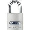 ABUS 64TI/50, Įprastinė pakabinama spyna, Raktinė spyna, Skirtingai su raktu, Sidabrinė, Aliuminis, Grūdintas plienas