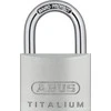 ABUS 64TI/50, Įprastinė pakabinama spyna, Raktinė spyna, Skirtingai su raktu, Sidabrinė, Aliuminis, Grūdintas plienas
