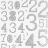 Focus Creativ Company Sidabriniai numeriai blizgantys lipdukai