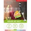 Adler | Maišytuvas | AD 4617 | Hand Maišytuvas | 300 W | Greičių skaičius 1 | Juodas