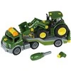 Klein Vilkikas su traktorium ant priekabos „John Deere“