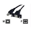 StarTech.com USB 2.0 Panel Mount Kabelis B/B USB kabelis 0,3 m USB B Juoda