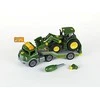 Klein Vilkikas su traktorium ant priekabos „John Deere“