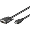 „Goobay“ GB DVI-D-HDMI KABLELIS 3M, DVI-D SINGLE-LINK 18+1 PIN, (BURK)