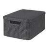Curver Daiktadėžė su dangčiu Style, metalinė sidabrinė, 18l, M