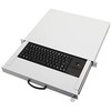 aixcase 19" Rack 1U Klaviatūra DE Trackball PS2&USB lichtgrau
