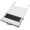 aixcase 19" Rack 1U Klaviatūra DE Trackball PS2&USB lichtgrau