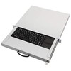 aixcase 19" Rack 1U Tastatur DE Touchpad USB lichtgrau