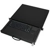 aixcase 19" Rack 1U Klaviatūra US Touchpad USB juodas