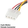 „Akasa SATA“ į „Molex“ adapterio kabelis – 2 vnt.