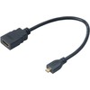 AV adapteris Akasa HDMI Micro - HDMI 0,2m juoda (AK- CBHD09- 25BK)