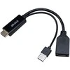 AV Akasa HDMI adapteris – DisplayPort + USB-A juodas (AK-CBHD24-25BK)