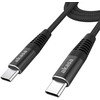 Akasa USB Type-C į USB Type-C 100W PD įkrovimo laidas – juodas