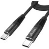 Akasa USB Type-C į USB Type-C 100W PD įkrovimo laidas – juodas