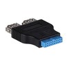 Akyga 2 x USB 3, 0 - 19 - pin adapteris (AK- CA- 58)