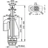 WC nuleidimo mechanizmas AlcaPlast, su 3/6 litrų nuleidimu