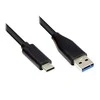 USB kabelis Alcasa USB-A - USB-C 2 m, juodas (GC-M0128)