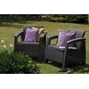 Fotelis Keter 2 fotelių komplektas Corfu duo rudas K223194