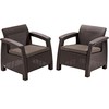 Fotelis Keter 2 fotelių komplektas Corfu duo rudas K223194