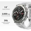 Išmanusis laikrodis Amazfit T-Rex 3, Nerudijančio plieno korpusas su pilkos spalvos silikoniniu dirželiu
