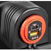Amio Vandeniui atsparus telefono įkroviklis 2xUSB 12/24V MOD-10