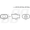 Duslintuvo antgalis 33-50 mm, nerūdijančio plieno, deginto metalo efekto, AMIO-02191