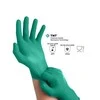 Vienkartinės nitrilinės pirštinės Ansell TouchNTuff 92-600, 100vnt, 0,12mm storio, XL dydis (9,5-10), lygus delnas, žalios