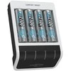 Ansmann Comfort Smart Charger įsk. 4 AA Minjono šikšnosparnis. 2100 mAh