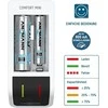 Ansmann Comfort mini įkroviklis su įsk. 2 AA Minjono šikšnosparnis. 2100 mAh