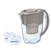 Aquaphor vandens filtravimo ąsotis 2,8 l, plastikinis, pilkas, jonų mainų sistema, 500598_IRL