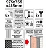 Yato dirbtuvių spintelė su ratukais, 6 stalčiais