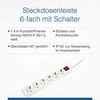 6 lizdų ilgiklis su jungikliu AS-SCHWABE 1,4m VV-3G1,5