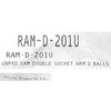 „Ram Mounts“ UNPKD RAM dvigubo lizdo rankenos D formos rutuliukai