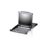 Aten | 1 vietinė / nuotolinė bendrinimo prieiga 8 prievadų PS/2 USB VGA vieno bėgio LCD KVM per IP jungiklis