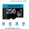 Atminties kortelė ADATA 256GB Premier Micro SDHC, R/W iki 100/25 MB/s, su adapteriu