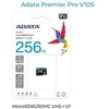 Atminties kortelė ADATA 256GB Premier Micro SDHC, R/W iki 100/25 MB/s, su adapteriu
