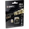Emtec „Speedin Pro Micro SDXC“ 64 GB 10 klasės UHS-I/U3 A1 V30 kortelė (ECMSDM64GXC10SP)