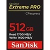 SanDisk Extreme PRO CFexpress B 512GB kortelės priekis
