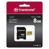 Atminties kortelė TRANSCEND 8GB UHS-I U1 Micro SD su adapteriu SD