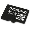 Atminties kortelė TRANSCEND 8GB micro SDHC kortelė, 10 klasė (be dėžutės / adapterio)