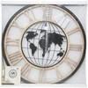 Atmosphera WORLD Sieninis laikrodis su pasaulio žemėlapiu ir romėniškais skaitmenimis, tylus mechanizmas, Ø 67 cm